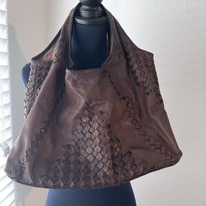 Bruno Magli chocolate leather bag